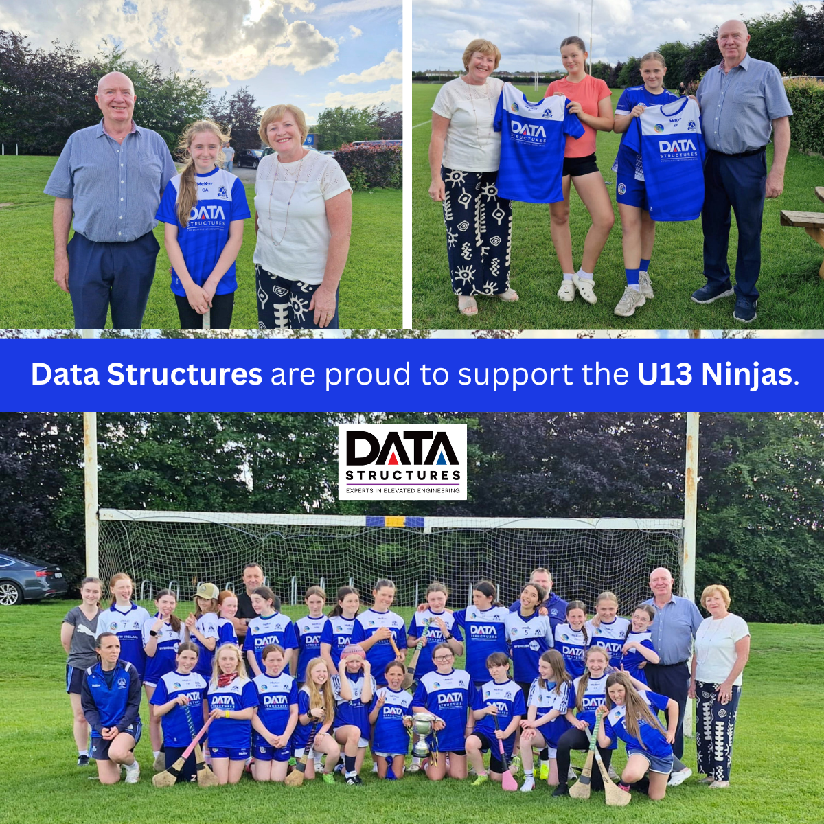 Data Structures Presents New Jerseys to U13 Ninjas
